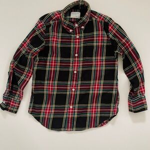 J crew kids tartan button up shirt